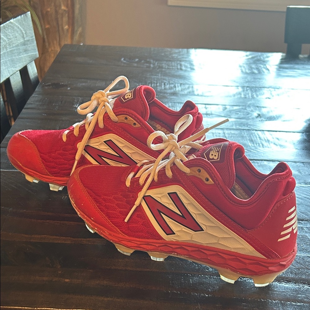 New Balance Red and White Men's Cleat